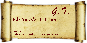 Gönczöl Tibor névjegykártya